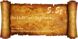 Soltész Szilvia névjegykártya