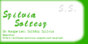 szilvia soltesz business card